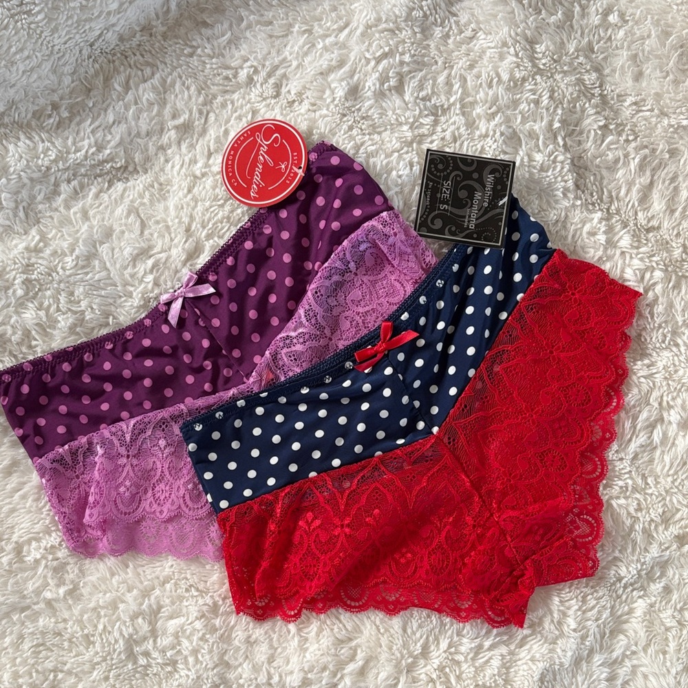 Bundle of 2 Splendies Hipster Panties with Lace Detail 🌺